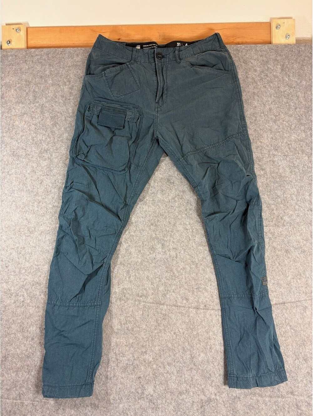 G Star Raw Cargo Pants Mens 31x29 3D Straight Tapered Utility Chino